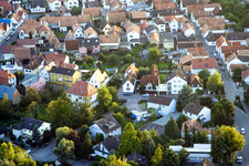 Vue aérienne de Club de tennis à le quartier Maximiliansau in Wörth am Rhein dans le département Rhénanie-Palatinat, Allemagne