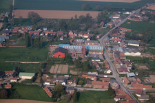 Vue aérienne de Haplincourt dans le département Pas de Calais, France
