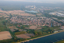 Vue aérienne de Quartier Maximiliansau in Wörth am Rhein dans le département Rhénanie-Palatinat, Allemagne