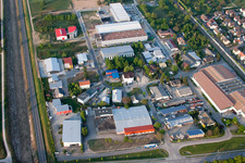 Vue aérienne de Zone commerciale de Wagnerstr à Durmersheim dans le département Bade-Wurtemberg, Allemagne