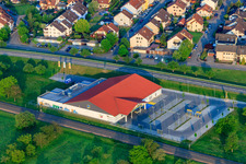 Vue aérienne de Edeka Fitterer sur Schwarzwaldstr. à Bietigheim dans le département Bade-Wurtemberg, Allemagne