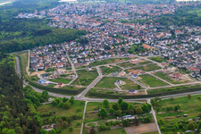 Vue aérienne de Nouvelle zone de développement de Vogelring à Jockgrim dans le département Rhénanie-Palatinat, Allemagne