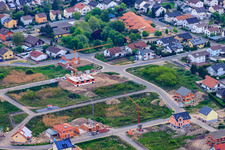 Vue aérienne de Nouvelle zone de développement Amselweg à Jockgrim dans le département Rhénanie-Palatinat, Allemagne