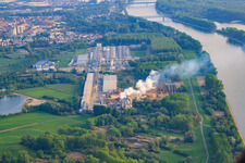 Vue aérienne de Zone industrielle de Nolde à Germersheim dans le département Rhénanie-Palatinat, Allemagne