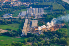 Vue aérienne de Zone industrielle de Nolde à Germersheim dans le département Rhénanie-Palatinat, Allemagne