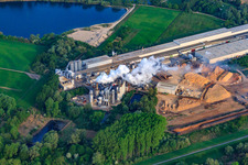 Vue oblique de Zone industrielle de Nolde à Germersheim dans le département Rhénanie-Palatinat, Allemagne