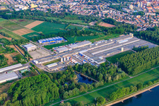 Zone industrielle de Nolde à Germersheim dans le département Rhénanie-Palatinat, Allemagne hors des airs
