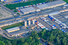 Enregistrement par drone de Germersheim dans le département Rhénanie-Palatinat, Allemagne