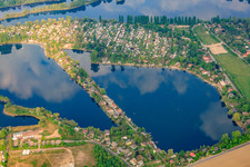 Image drone de Adriatique bleue à Altrip dans le département Rhénanie-Palatinat, Allemagne