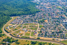 Vue aérienne de Nouvelle zone de développement de Blumenring à Jockgrim dans le département Rhénanie-Palatinat, Allemagne