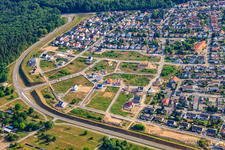 Photographie aérienne de Nouvelle zone de développement de Blumenring à Jockgrim dans le département Rhénanie-Palatinat, Allemagne