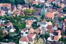 Photographie aérienne de Siebeldingen dans le département Rhénanie-Palatinat, Allemagne