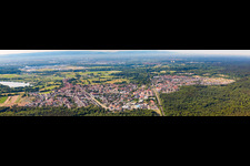 Vue aérienne de Panorama à Jockgrim dans le département Rhénanie-Palatinat, Allemagne