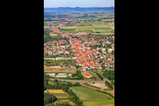 Vue oblique de Ville vue de l'est à Kandel dans le département Rhénanie-Palatinat, Allemagne