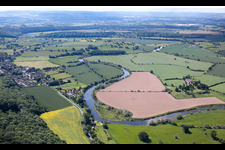 Vue aérienne de Mordiford dans le département Angleterre, Grande Bretagne