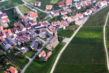 Photographie aérienne de Birkweiler dans le département Rhénanie-Palatinat, Allemagne