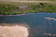 Vue aérienne de Décharge à Ripple à Ripple dans le département Angleterre, Grande Bretagne