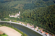 Vue aérienne de Verrouillage à Zwingenberg dans le département Bade-Wurtemberg, Allemagne