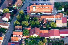 Vue d'oiseau de Quartier Schweigen in Schweigen-Rechtenbach dans le département Rhénanie-Palatinat, Allemagne