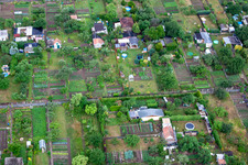 Vue aérienne de Jardin familial Timmenrode à le quartier Timmenrode in Blankenburg dans le département Saxe-Anhalt, Allemagne