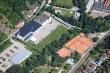 Vue aérienne de Imprimerie Imprimex à Ettlingen dans le département Bade-Wurtemberg, Allemagne
