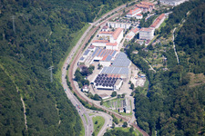 Vue aérienne de Filage à Ettlingen dans le département Bade-Wurtemberg, Allemagne