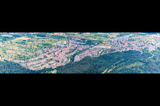 Vue aérienne de Panorama - Perspective de Waldbronn à le quartier Reichenbach in Waldbronn dans le département Bade-Wurtemberg, Allemagne