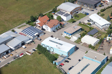 Photographie aérienne de Zone commerciale Im Schwarzenbusch à le quartier Pfaffenrot in Marxzell dans le département Bade-Wurtemberg, Allemagne