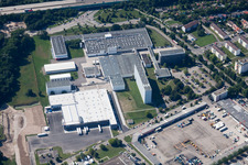 Vue aérienne de Locaux de l'usine Dr. Oetker Professional à Ettlingen dans le département Bade-Wurtemberg, Allemagne