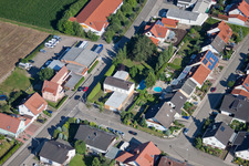 Vue aérienne de Zone commerciale et implantation d'entreprise à Gereut à Hatzenbühl dans le département Rhénanie-Palatinat, Allemagne