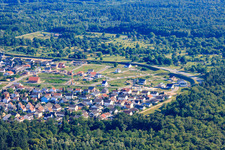 Vue aérienne de Nouvelle zone de développement de Vogelring à Jockgrim dans le département Rhénanie-Palatinat, Allemagne