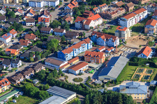 Vue aérienne de Buchstraße et Ludoviciring à Jockgrim dans le département Rhénanie-Palatinat, Allemagne