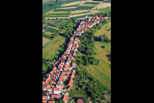 Vue oblique de Hinterstädel depuis le nord à Jockgrim dans le département Rhénanie-Palatinat, Allemagne