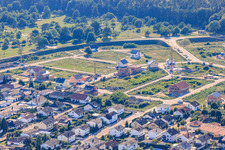 Vue d'oiseau de Nouvelle zone de développement de Vogelring à Jockgrim dans le département Rhénanie-Palatinat, Allemagne
