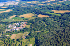 Fosse d'argile à Jockgrim dans le département Rhénanie-Palatinat, Allemagne d'en haut