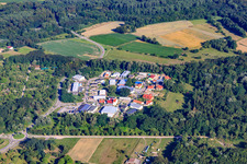 Zone commerciale SW à Jockgrim dans le département Rhénanie-Palatinat, Allemagne hors des airs