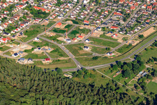 Vue aérienne de Nouvelle zone de développement Vogelring vue de l'ouest à Jockgrim dans le département Rhénanie-Palatinat, Allemagne