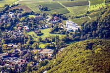 Vue aérienne de Kurpark du sud-est à Bad Bergzabern dans le département Rhénanie-Palatinat, Allemagne