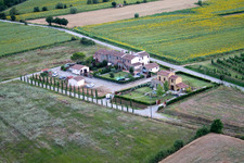 Vue aérienne de Fratticciola dans le département Toscane, Italie