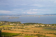 Vue aérienne de Petraia dans le département Ombrie, Italie