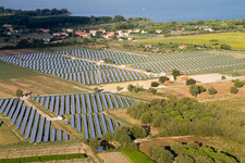 Photographie aérienne de Borghetto dans le département Ombrie, Italie