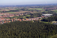 Quartier Schaidt in Wörth am Rhein dans le département Rhénanie-Palatinat, Allemagne d'en haut