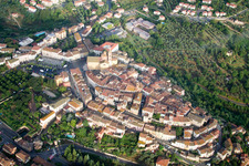 Vue oblique de Sinalunga dans le département Siena, Italie
