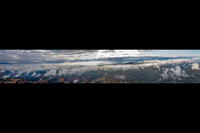 Vue aérienne de Panorama à San Giovanni d'Asso dans le département Toscane, Italie