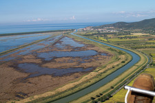 Vue aérienne de Fattoria Badiola dans le département Toscane, Italie