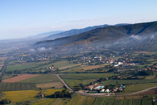 Camucia dans le département Toscane, Italie vue d'en haut