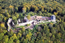 Vue oblique de Madenbourg à Eschbach dans le département Rhénanie-Palatinat, Allemagne