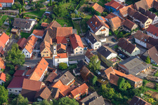 Vue aérienne de Türmel (Hôtel de ville sur Upper Main Street) à Oberhausen dans le département Rhénanie-Palatinat, Allemagne