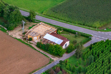 Vue aérienne de Chantier de construction à le quartier Schaidt in Wörth am Rhein dans le département Rhénanie-Palatinat, Allemagne