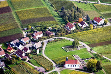 Vue aérienne de Gleishohrbach, chapelle Denys à le quartier Gleiszellen in Gleiszellen-Gleishorbach dans le département Rhénanie-Palatinat, Allemagne